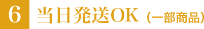 6.当日発送OK（一部商品）